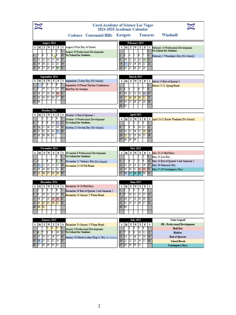 Academic Calendar 24 25 CCETW | PDF | Observances | Holidays