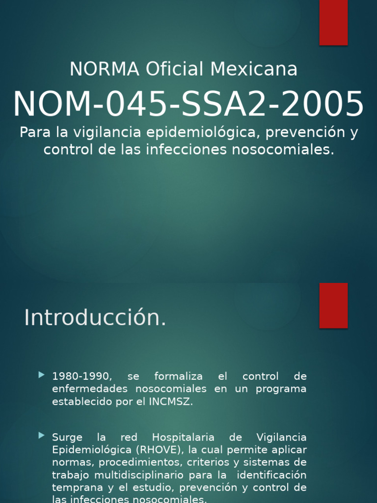 Nom 045 170308015333 | PDF | Infección adquirida en el hospital ...