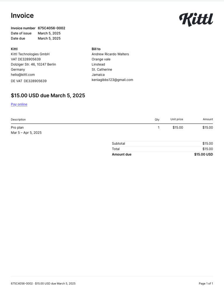 Invoice 675C4056 0002 | PDF