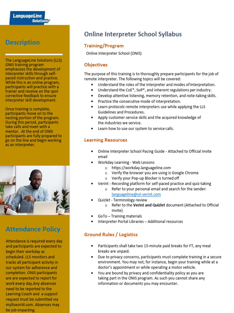 Online Interpreter Training Overview | PDF | Language Interpretation ...