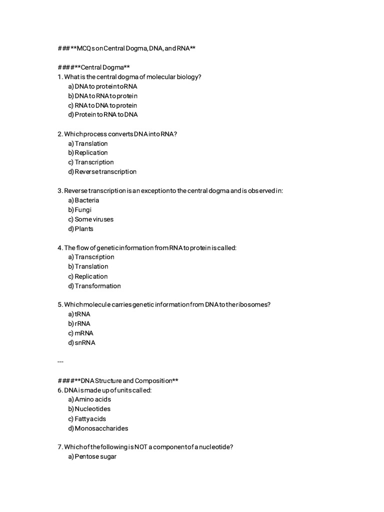 DNA&RNA | PDF | Rna | Dna