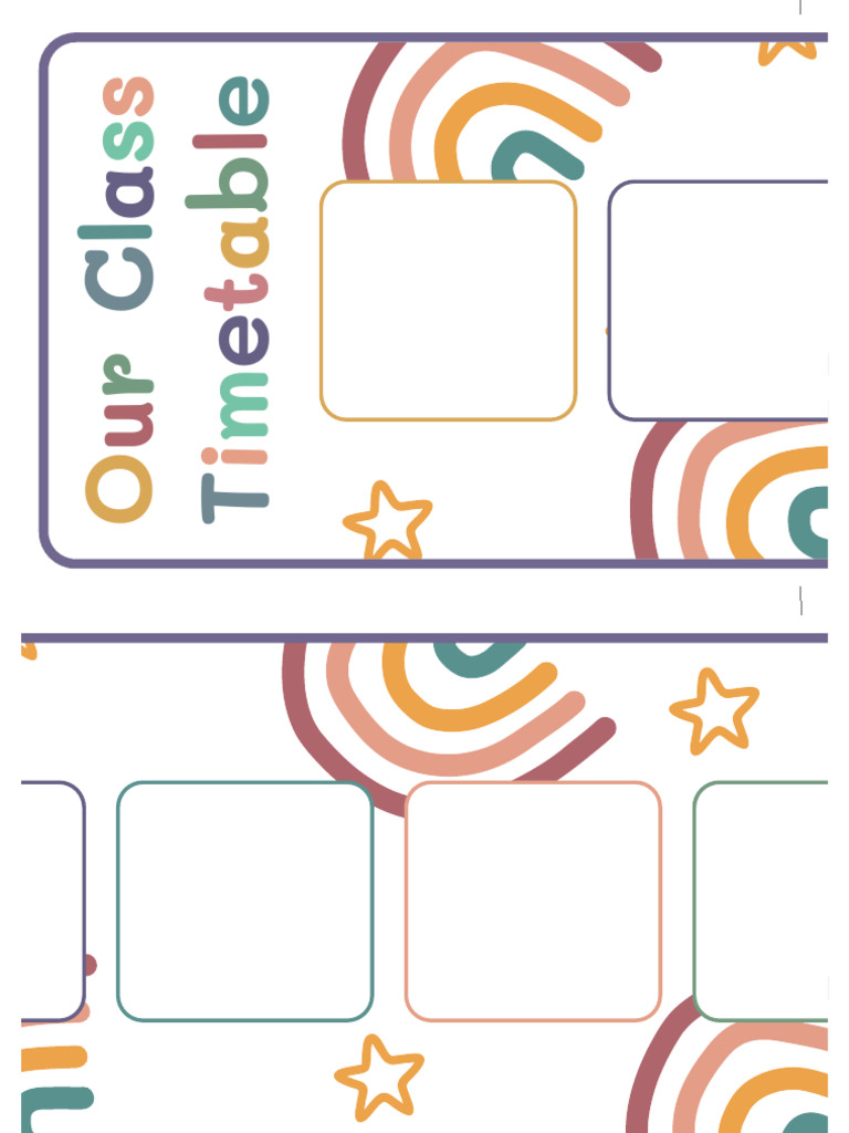 Our Class Timetable Banner Vertical | PDF