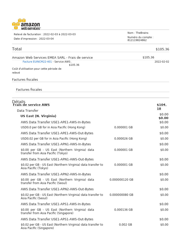 AWS Billing Statement Summary | PDF | Cloud Computing | Centralized ...