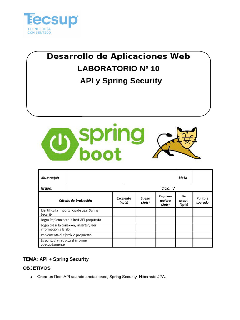 API con Spring Security y Hibernate | PDF | Java (lenguaje de ...