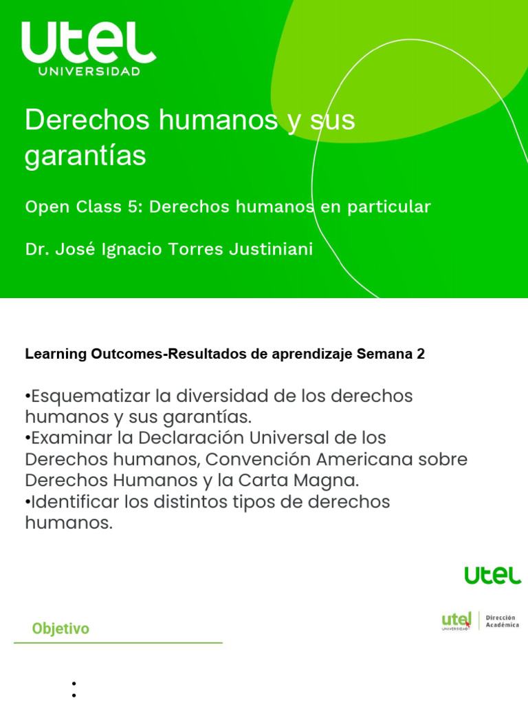 Open Class 5 Derechos Humanos en Particular | PDF | Derechos humanos ...