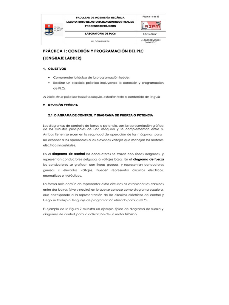 Conexión y Programación de PLCs en Ladder | PDF | Controlador lógico ...