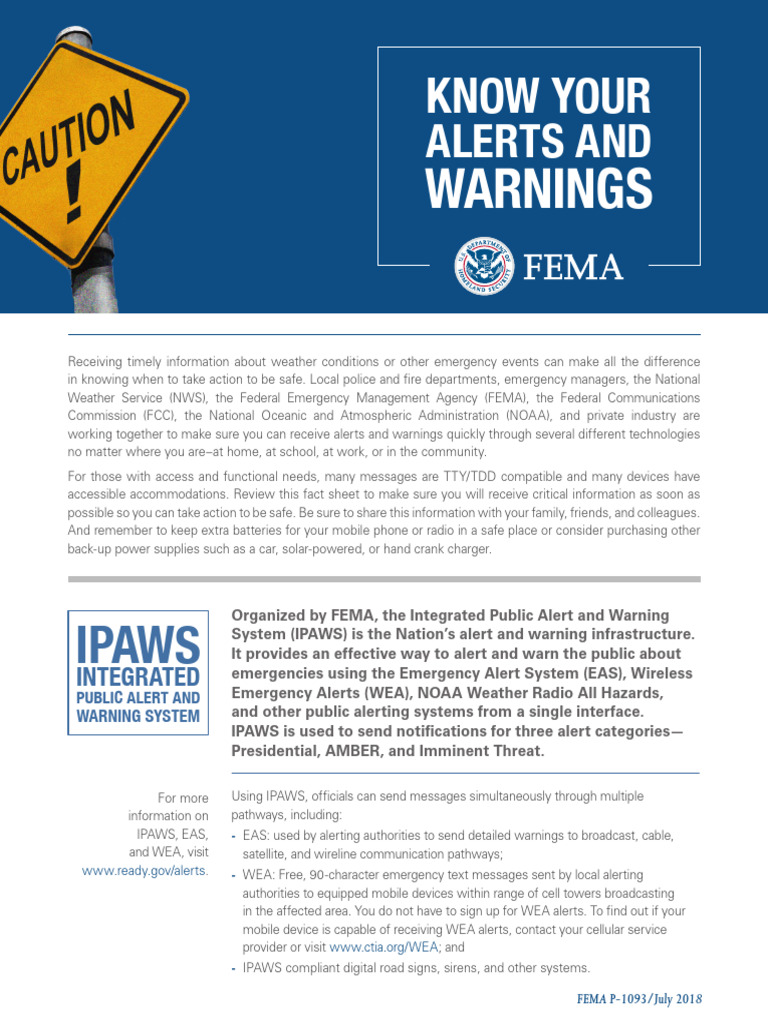 Ready Know Your Alerts and Warnings | PDF | Telecommunications ...