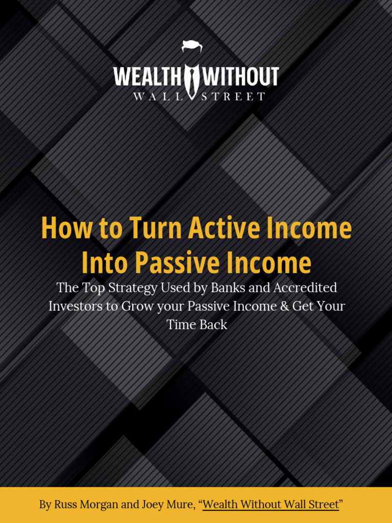 Transform Active Income to Passive Income | PDF | Expense | Taxes