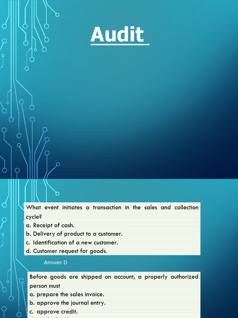 Lecture 10 | PDF | Audit | Internal Control
