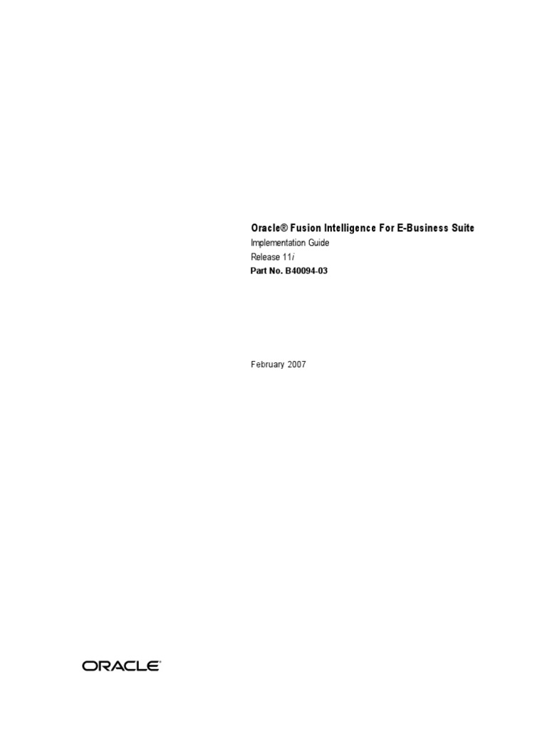 EBS Integration With OBIEE | PDF | Business Intelligence | Oracle Database