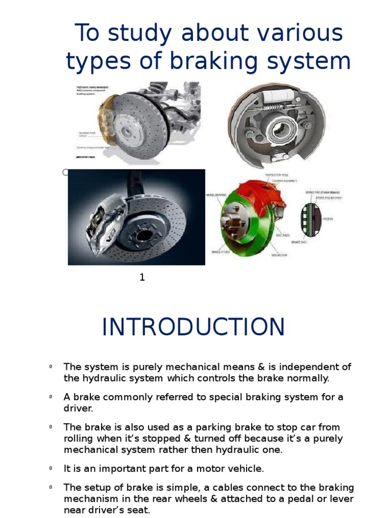 Overview of Braking System Types | PDF | Brake | Anti Lock Braking System