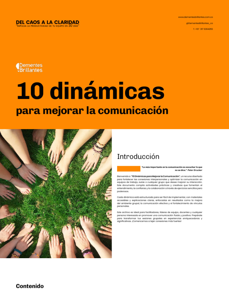 10 Dinámicas para Mejorar la Comunicación | PDF