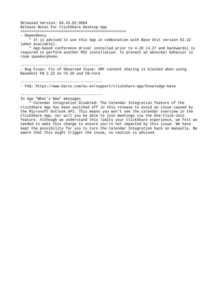 Release Notes | PDF