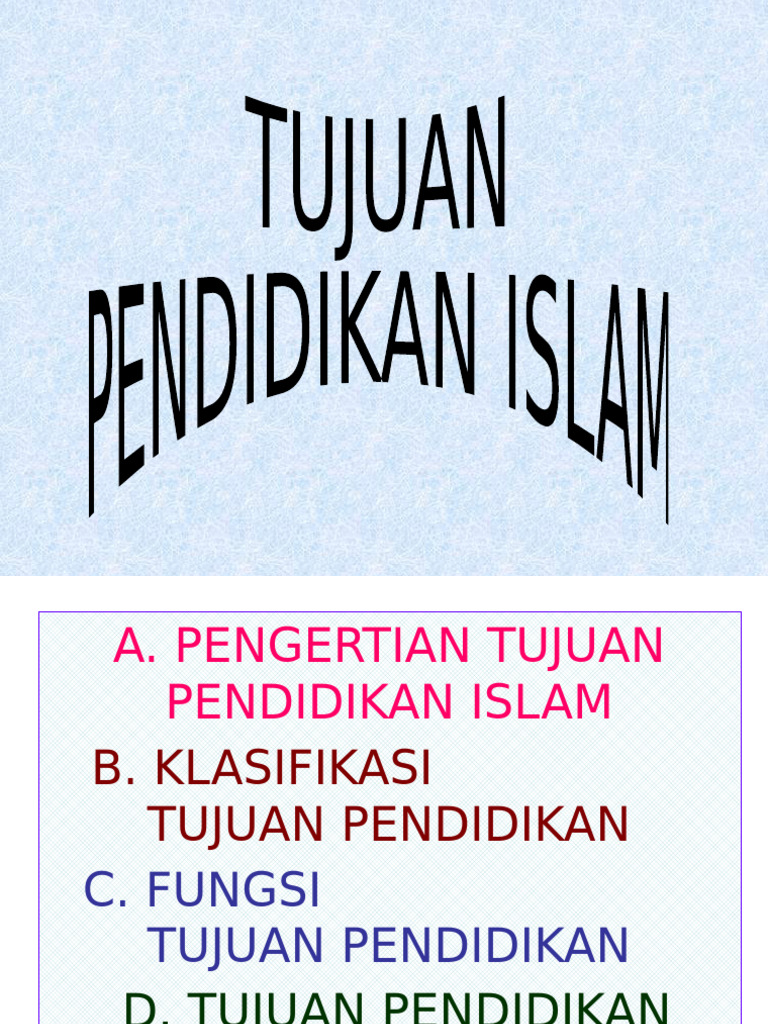 Tujuan Pendidikan (Materi 4) | PDF