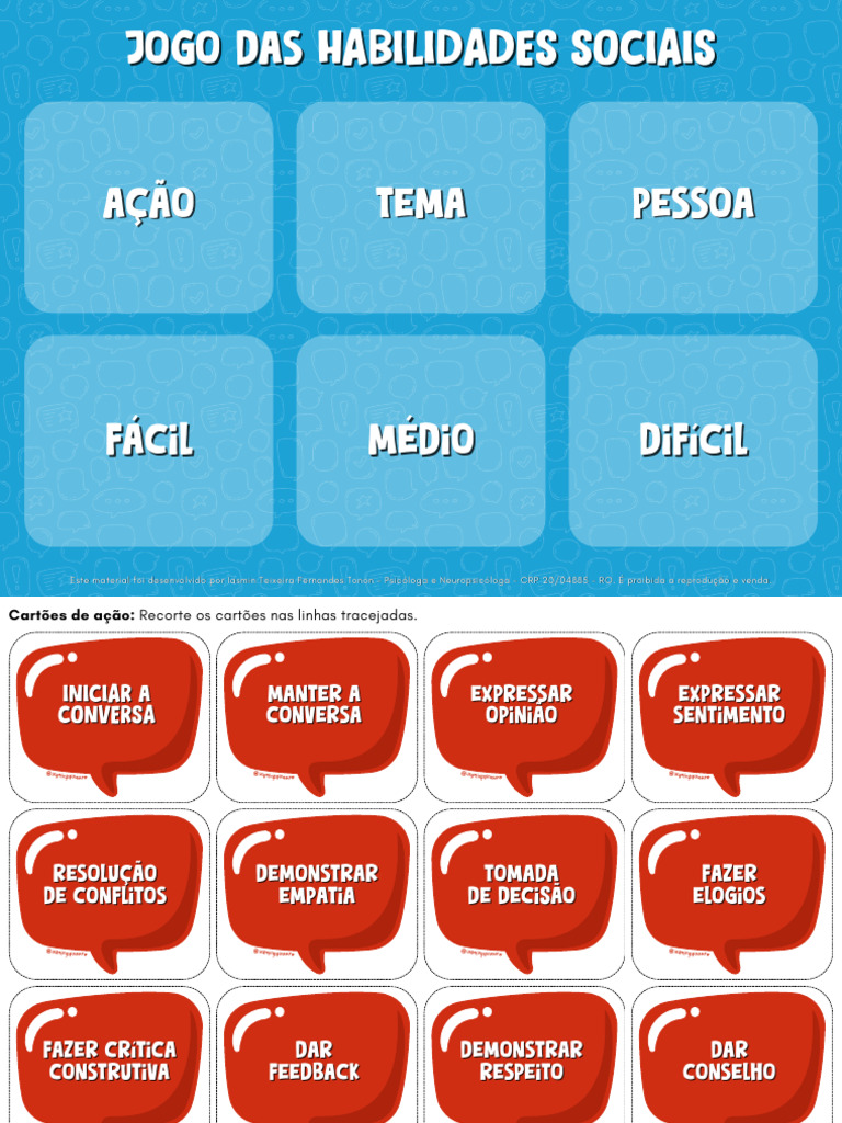 Jogo Habilidades Sociais | PDF