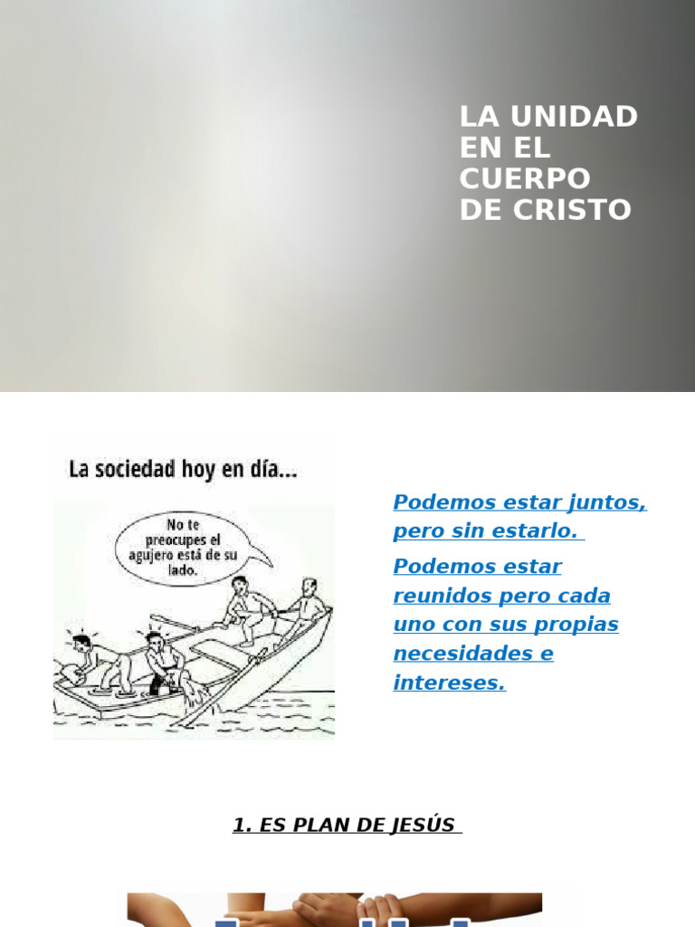 Unidad en el Cuerpo de Cristo | PDF | Pablo el apóstol | Cristo (título)