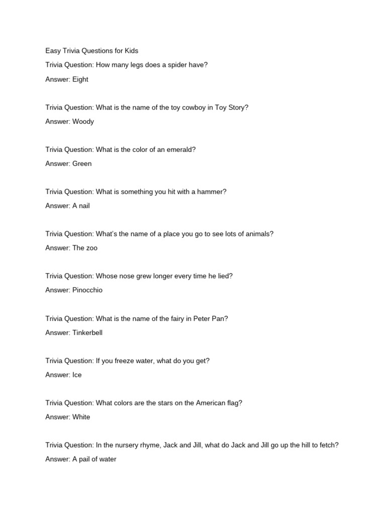 Trivia 1 | PDF