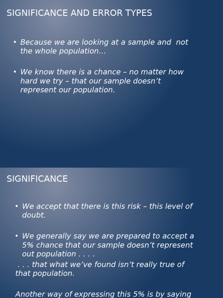 Type 1 and Type 2 Errors | PDF | Type I And Type Ii Errors ...
