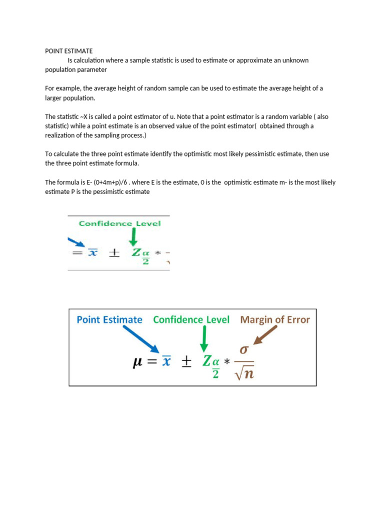 Understanding Point Estimates in Statistics | PDF