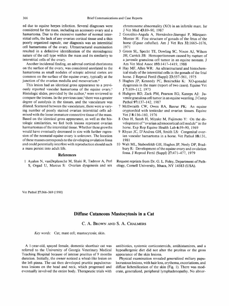 Diffuse Cutaneous Mastocytosis