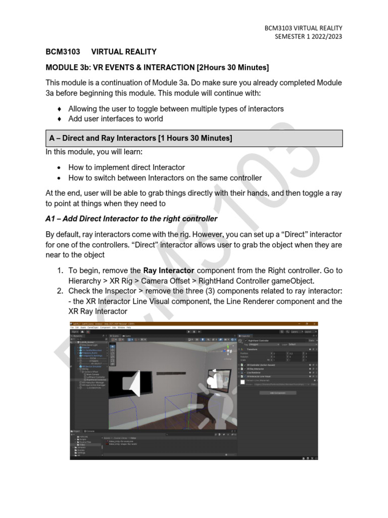 Implementing VR Direct Interactors | PDF | User Interface | Virtual Reality