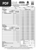 FIBA Basketball Scoresheet | PDF