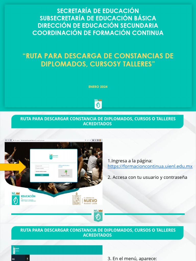 Descarga de Constancias de Cursos | PDF