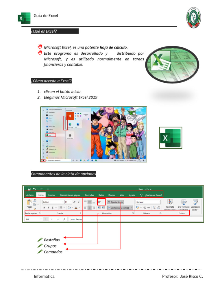 Guía Básica de Microsoft Excel | PDF | Microsoft Excel | Hoja de cálculo