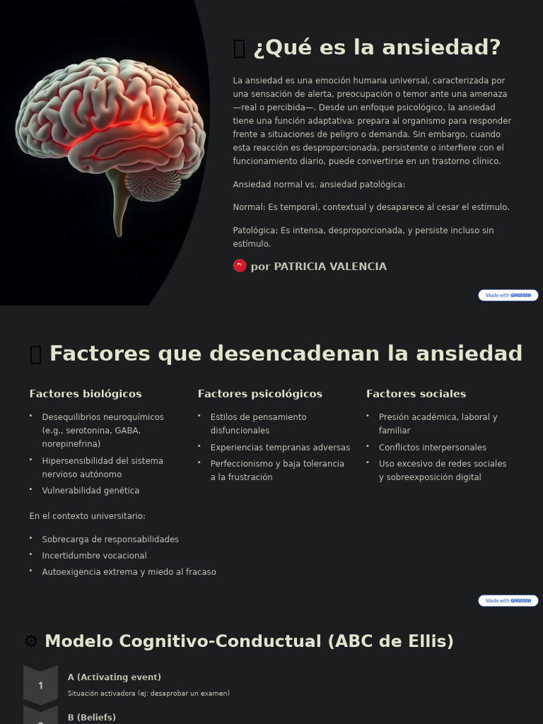 Comprendiendo la Ansiedad: Causas y Tratamientos | PDF | Ansiedad ...