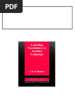 洋書 I. S. P. Nation Teaching Vocabulary Learning Vocabulary in Another Language by I.S.P. Nation