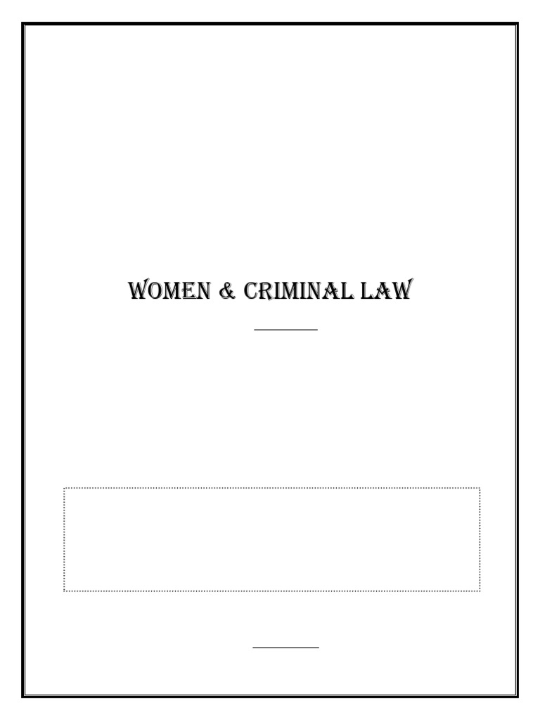 Crimes Against Women in Indian Law | PDF | Adultery | Justice