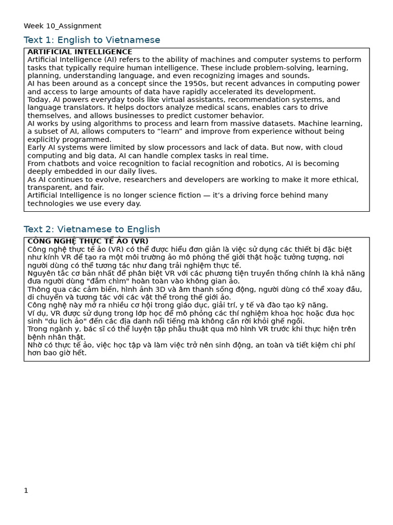 Week 10 Assignment | PDF