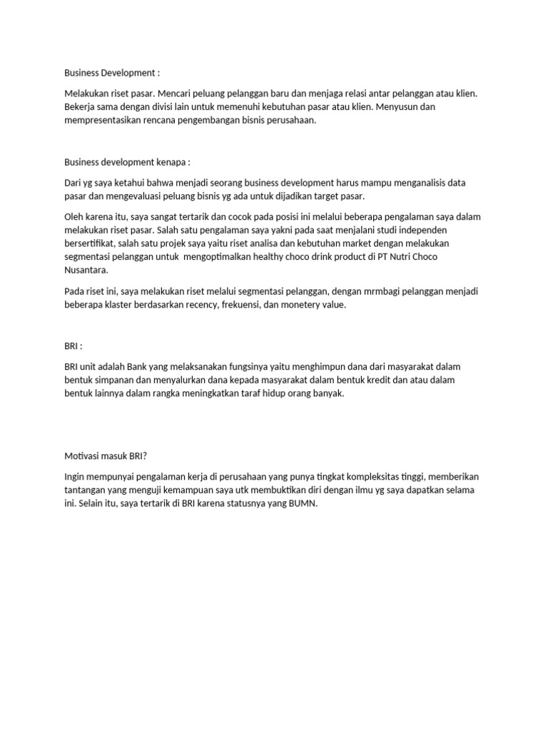 Business Development | PDF