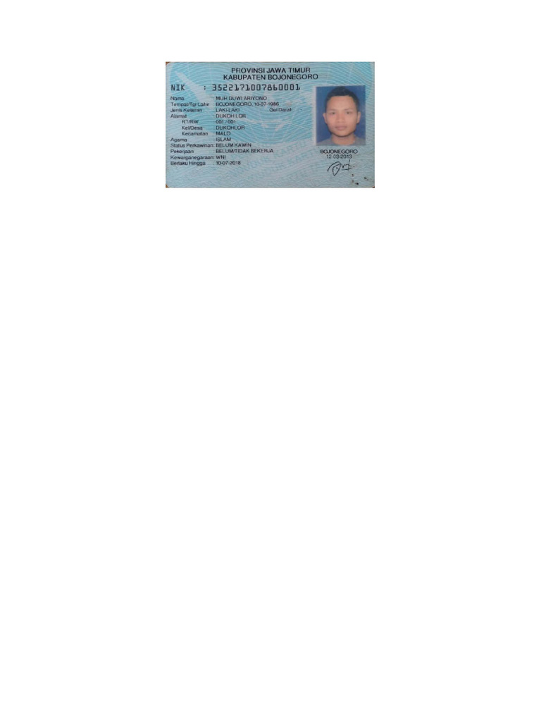 KTP Dwi Ariyono | PDF