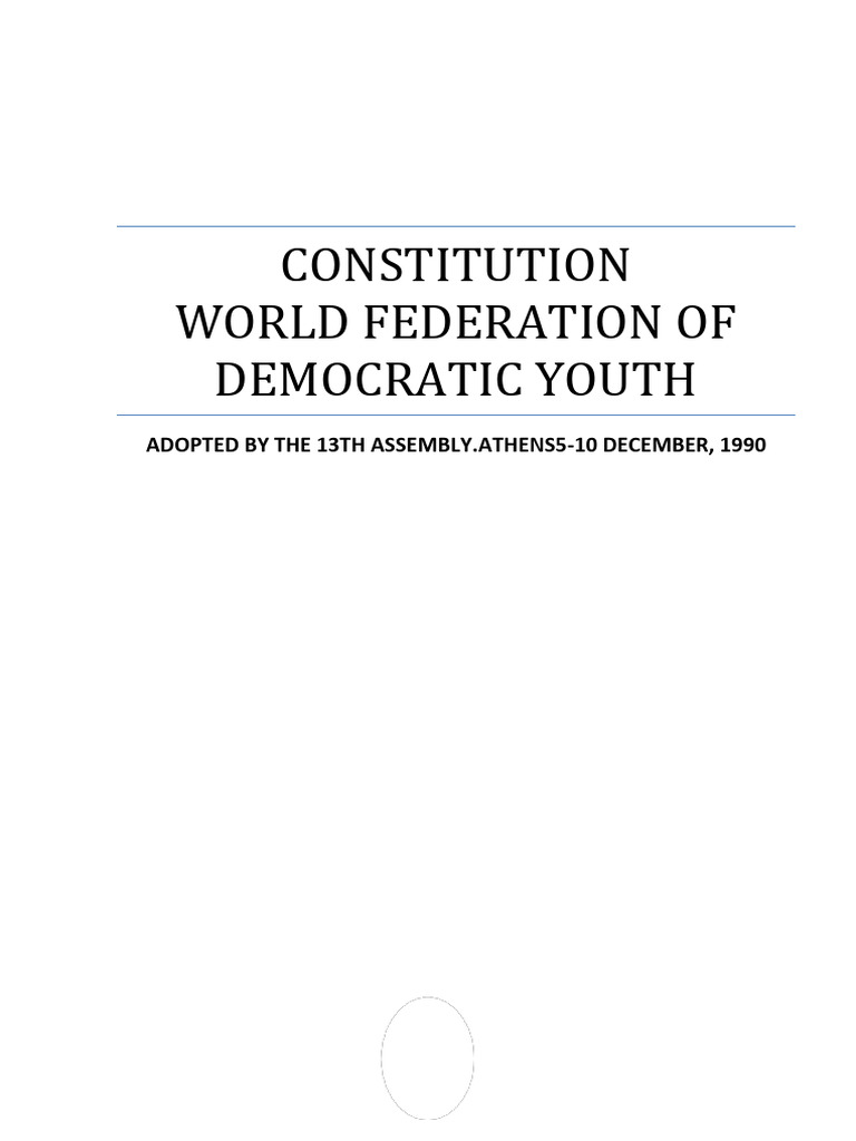 WFDY Constitution and Principles | PDF | Audit | Constitution