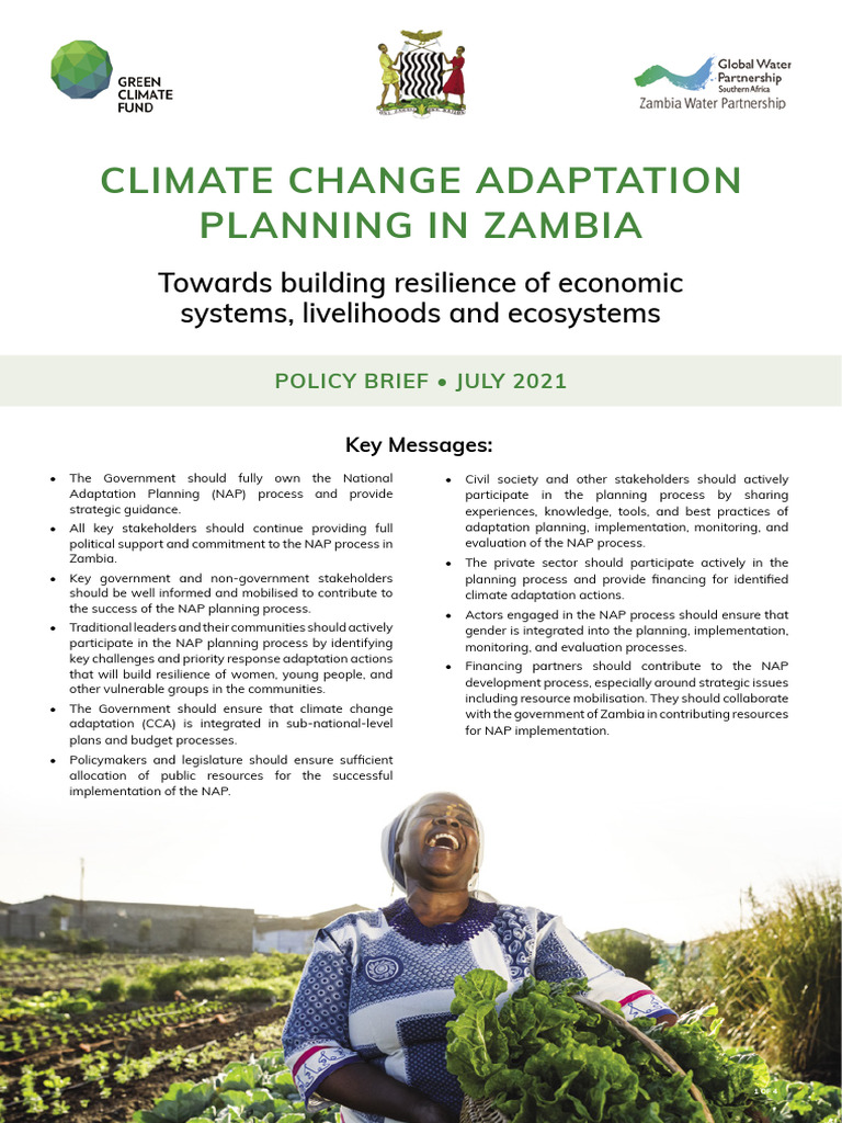 Climate Change Adaptation Planning in Zambia Policy Brief July 2021 ...