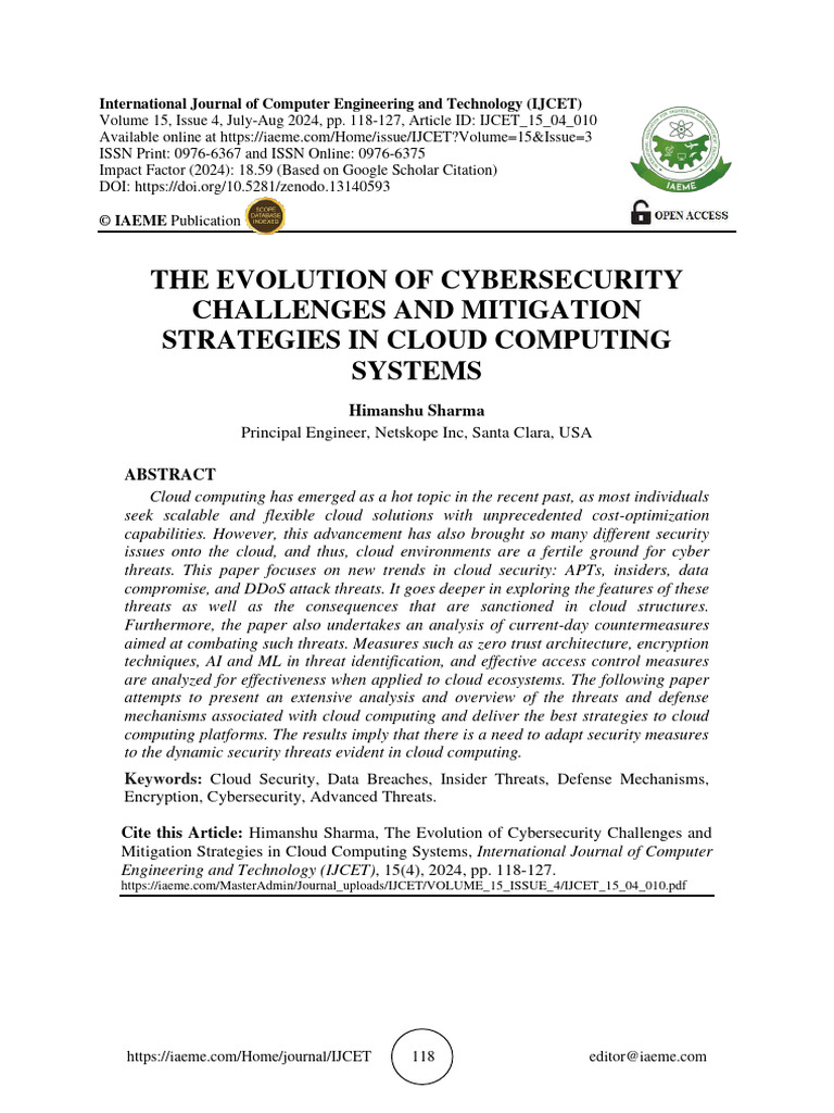 The Evolution of Cybersecurity Challenge | PDF | Security | Computer ...