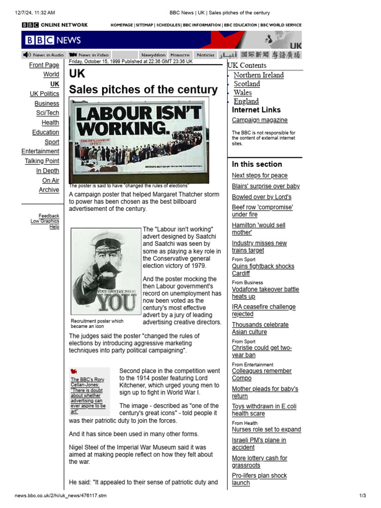 BBC News - UK - Sales Pitches of The Century | PDF | Advertising