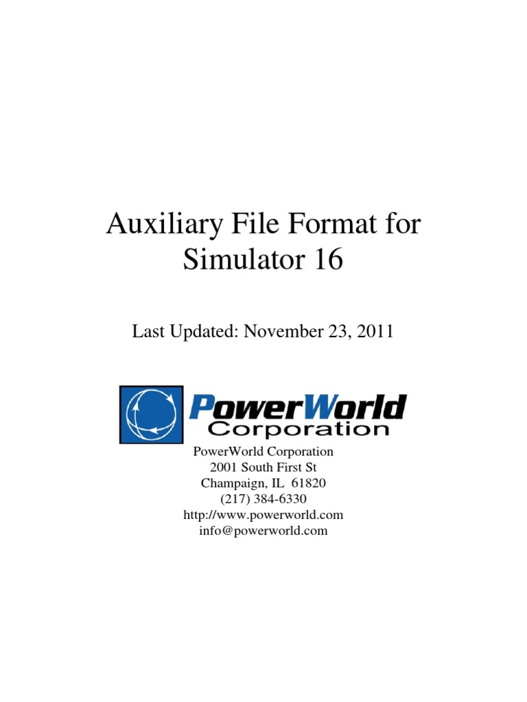 Auxiliary File Format for Simulator 16 | PDF | File Format | Operating ...