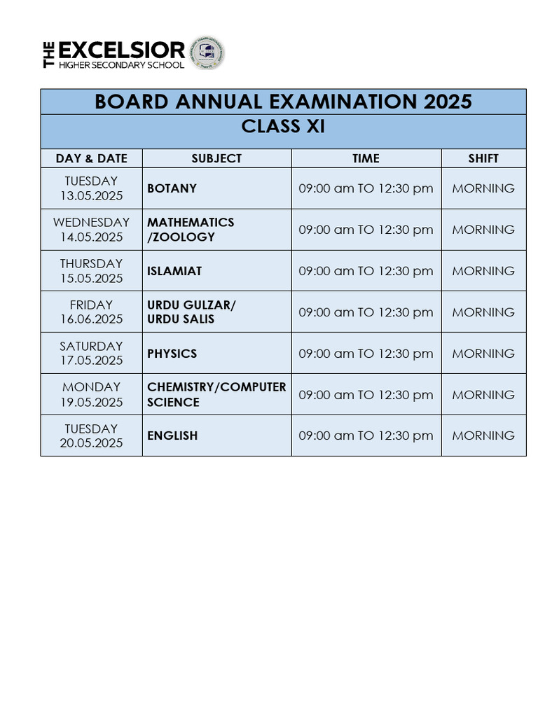 Board Annual Examination 2025: Class Xi | PDF