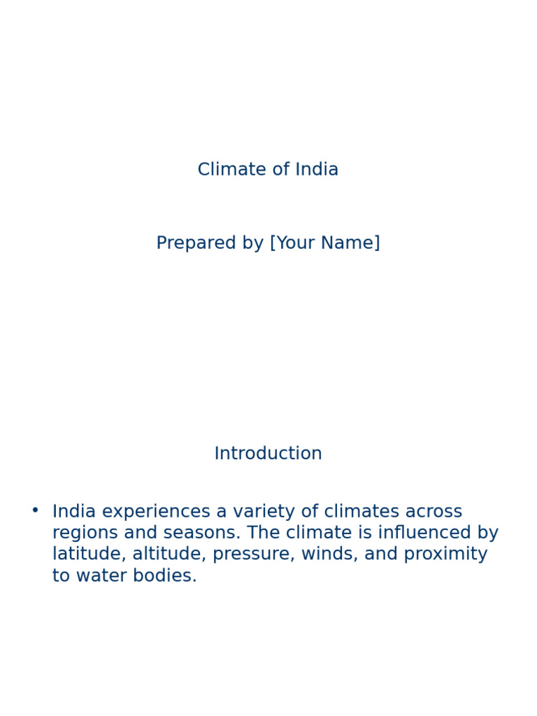 Overview of India's Diverse Climate | PDF | Monsoon | Rain