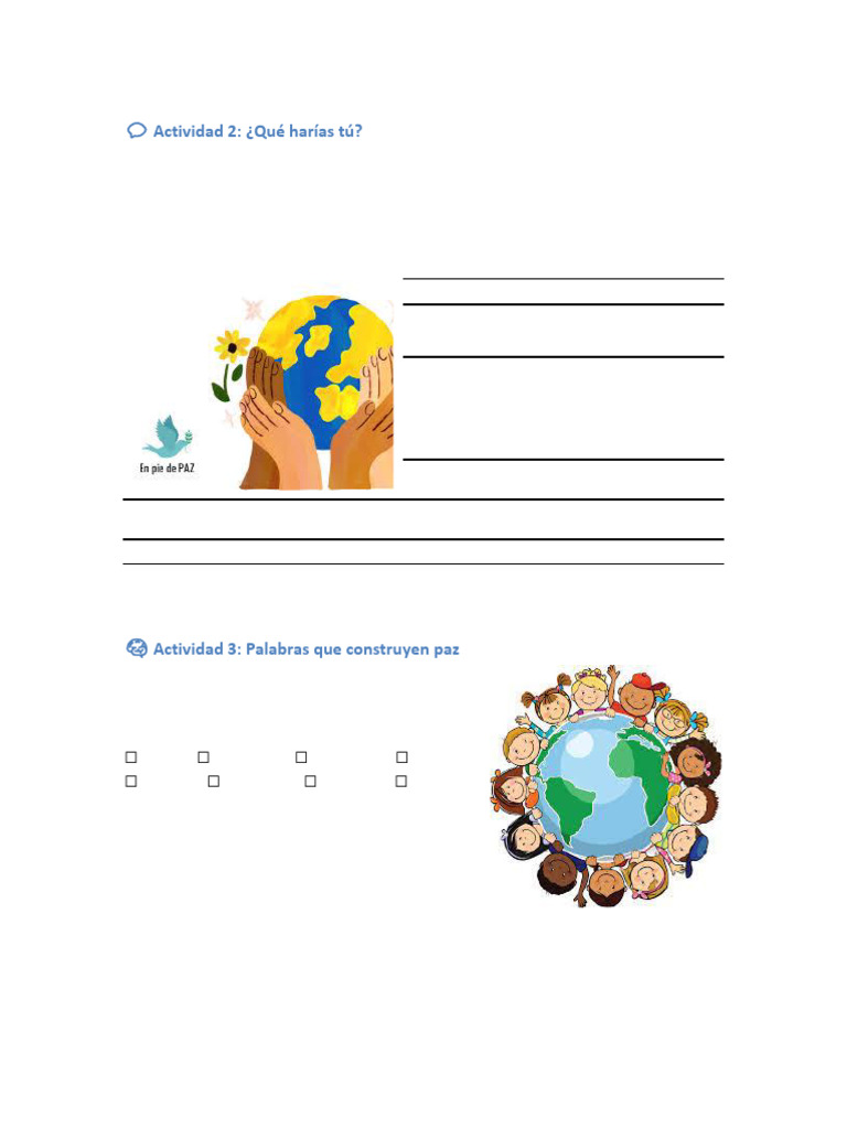 Actividades para la Cultura de Paz | PDF