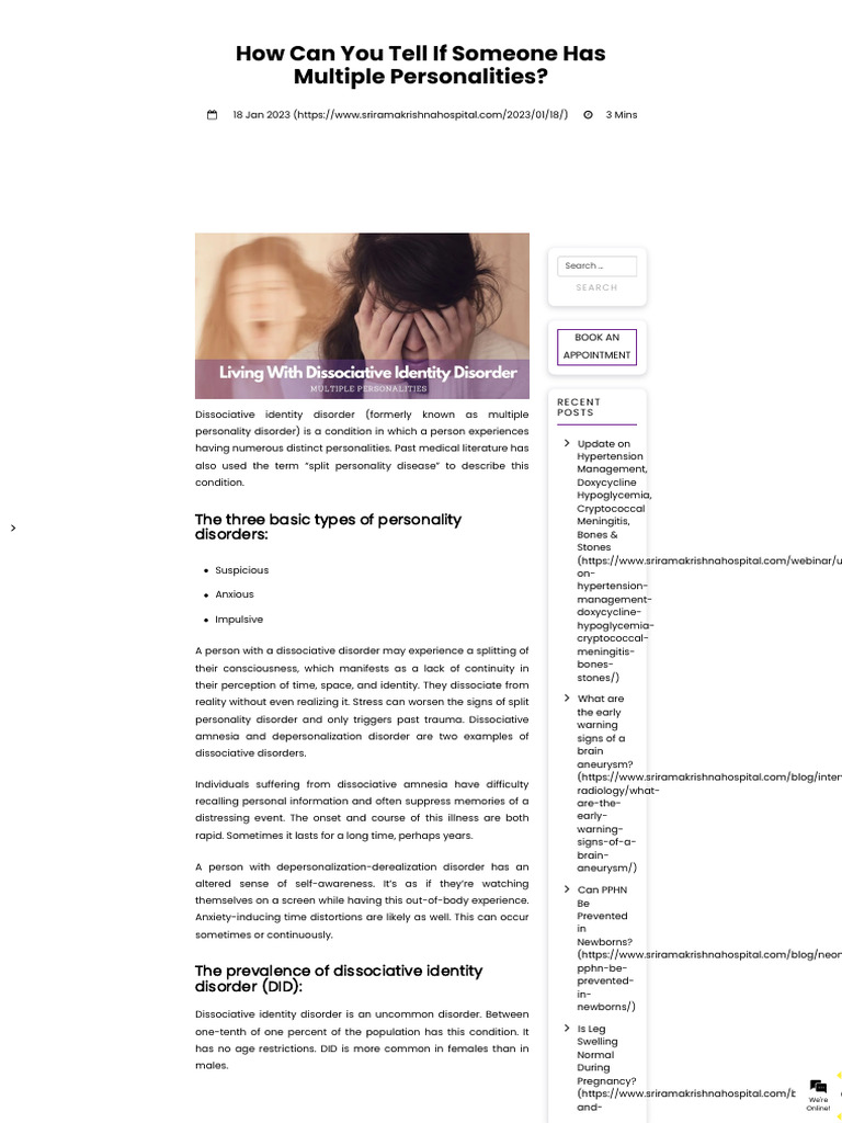 Understanding Dissociative Identity Disorder | PDF | Mental Disorder ...