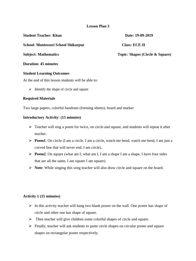 Grade 4 Math Lesson: Shapes | PDF