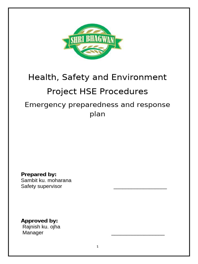HSE Emergency Response Procedures Guide | PDF | Emergency | Emergency ...