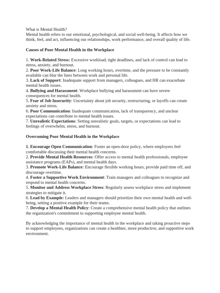 Workplace Stress Management Strategies | PDF | Occupational Stress ...