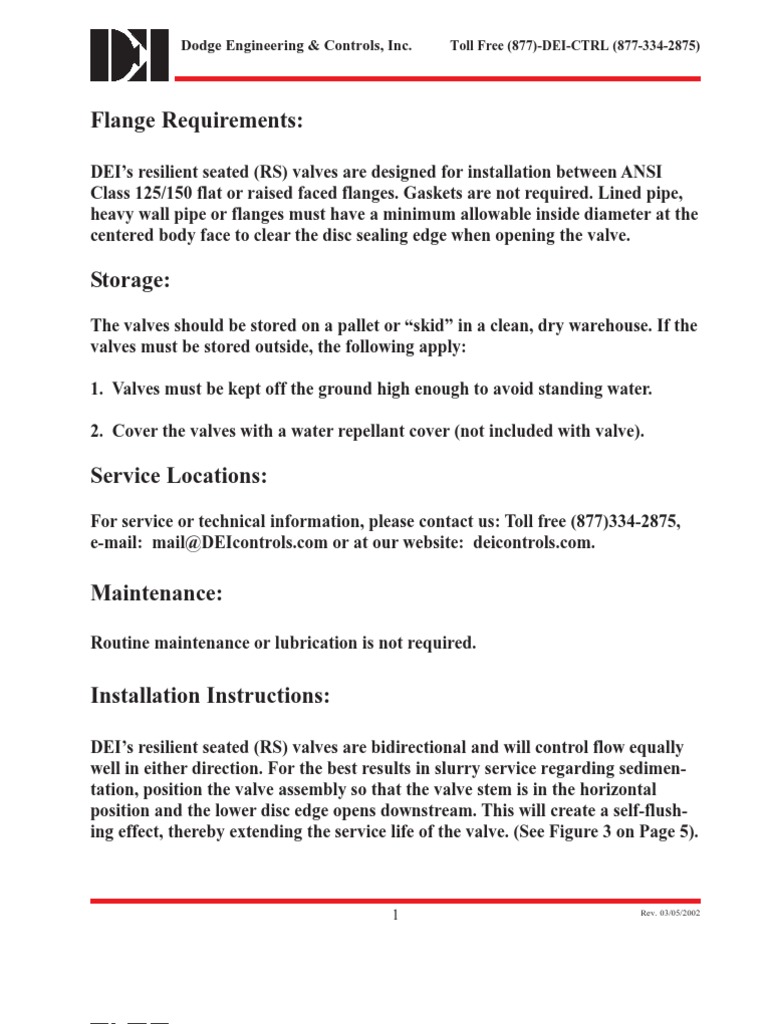 Butterfly Valve Installation Guide Series A PDF Valve Pipe (Fluid