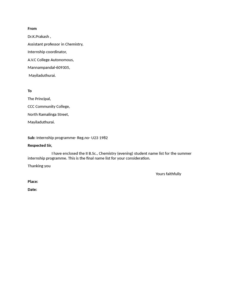 Internship Letter | PDF