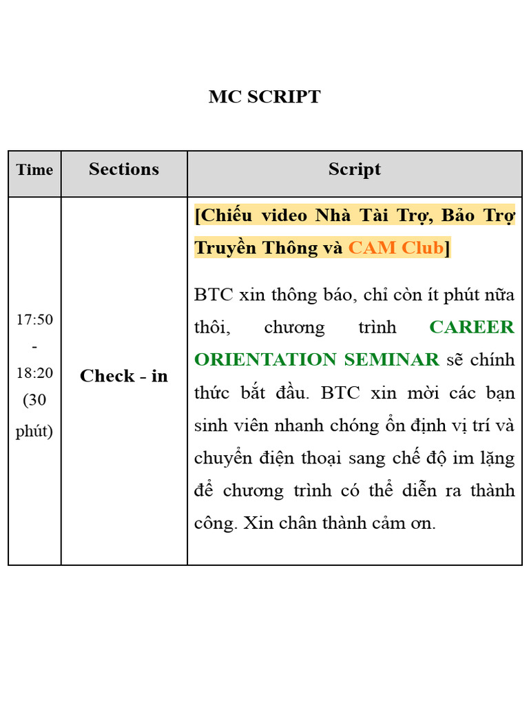 Cam Cosem 2025 - MC Script | PDF