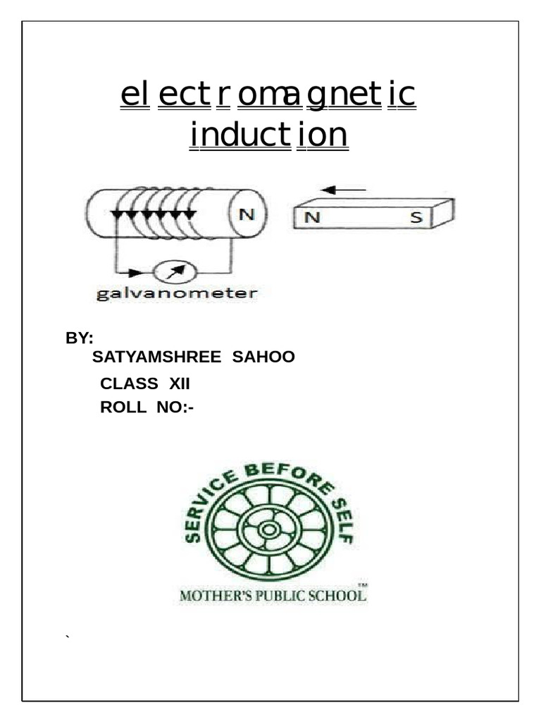 Electromagnetic Induction Project Report | PDF | Electromagnetic ...